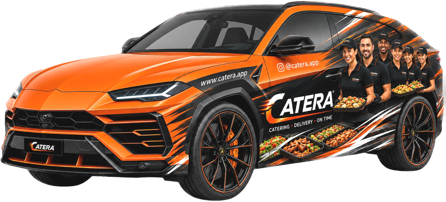 Catera Lamborghini Urus catering delivery vehicle